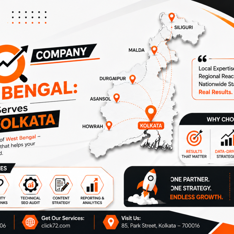 Best SEO Company in West Bengal: Why Click 72 Serves Beyond Kolkata (Hooghly, Howrah, Burdwan)