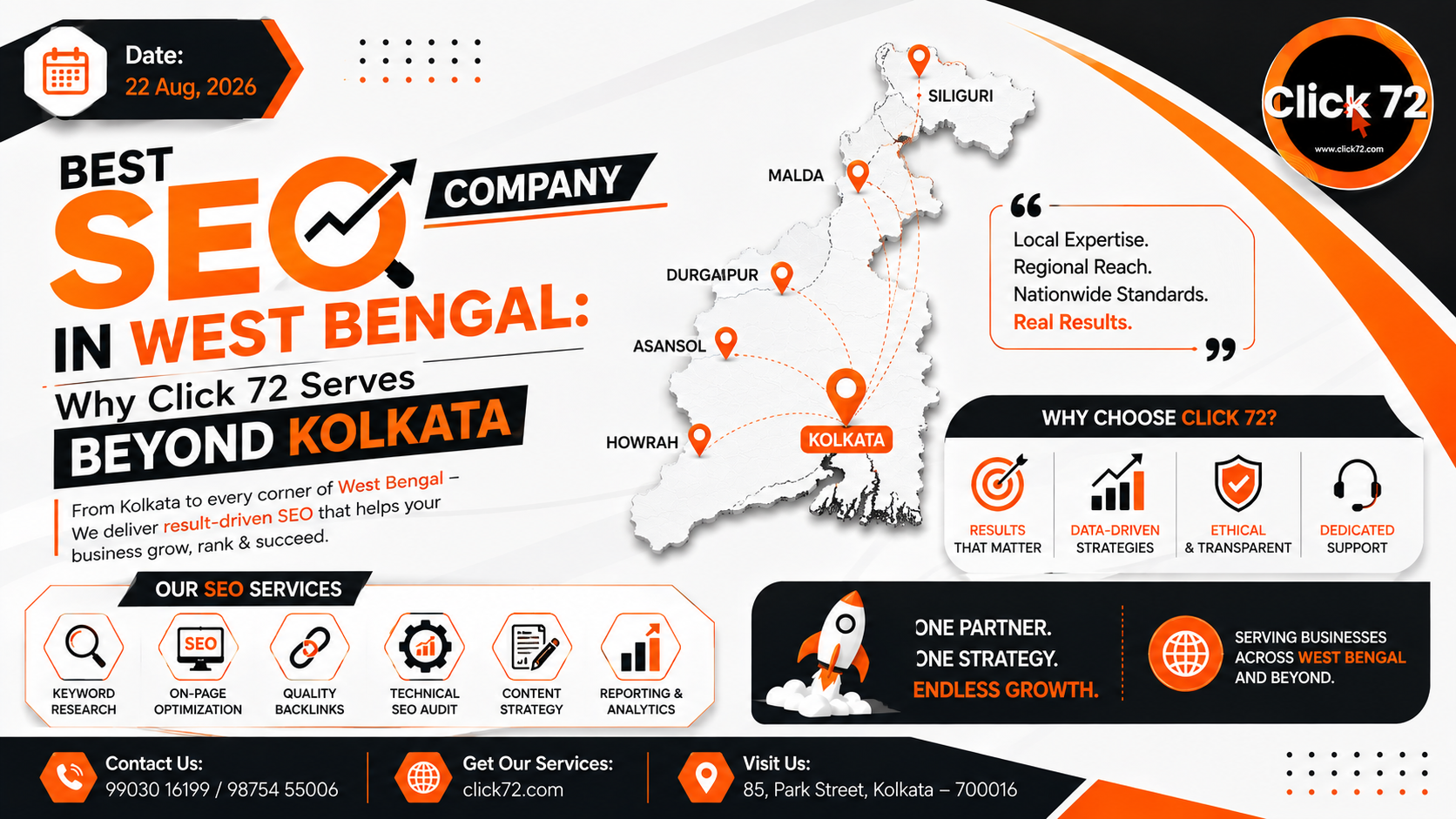 Best SEO Company in West Bengal: Why Click 72 Serves Beyond Kolkata (Hooghly, Howrah, Burdwan)