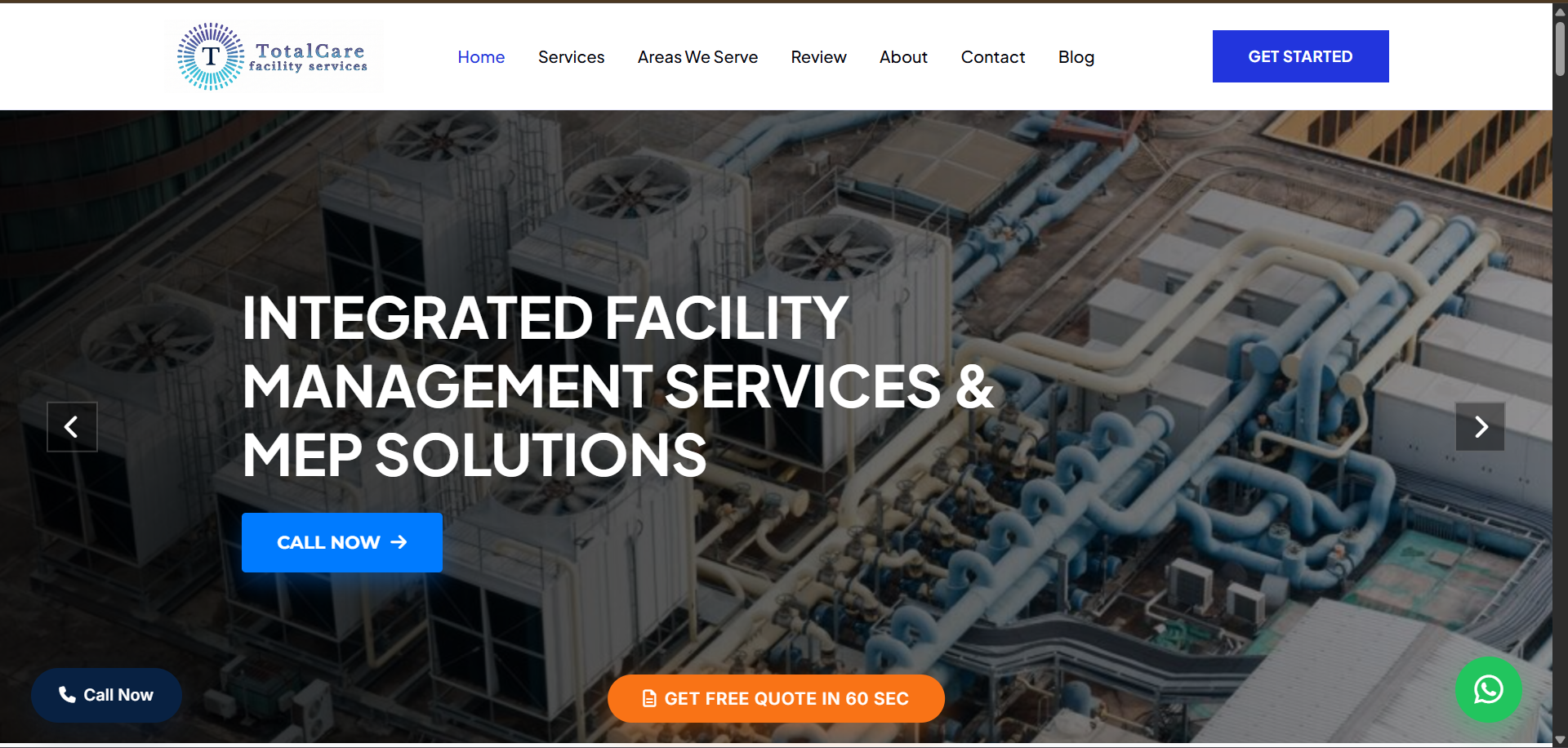 Total Care Facility Services Website