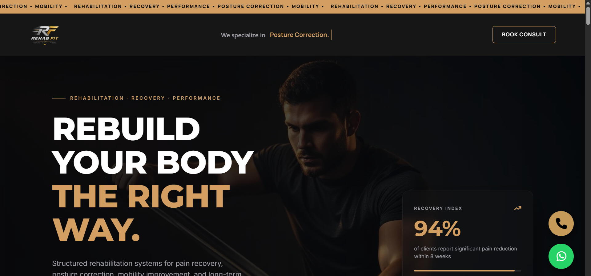 Rehab Fit Website