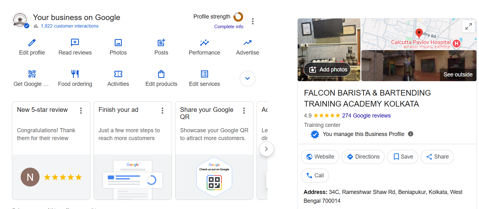 Falcon Barista Google Visibility