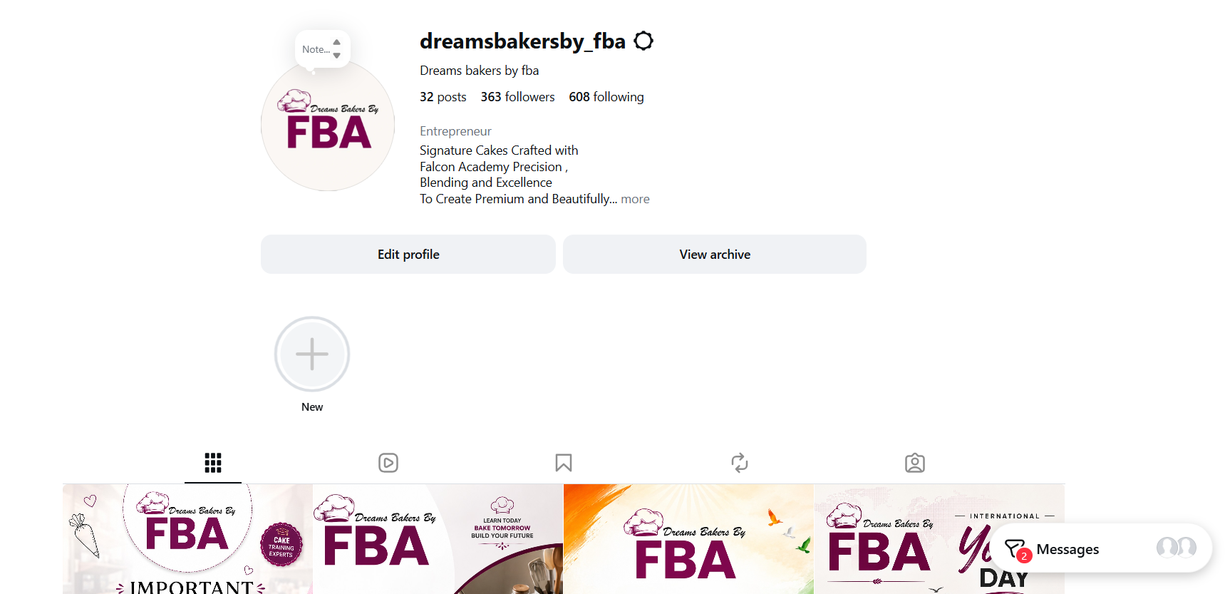Dream Bakers Social Media