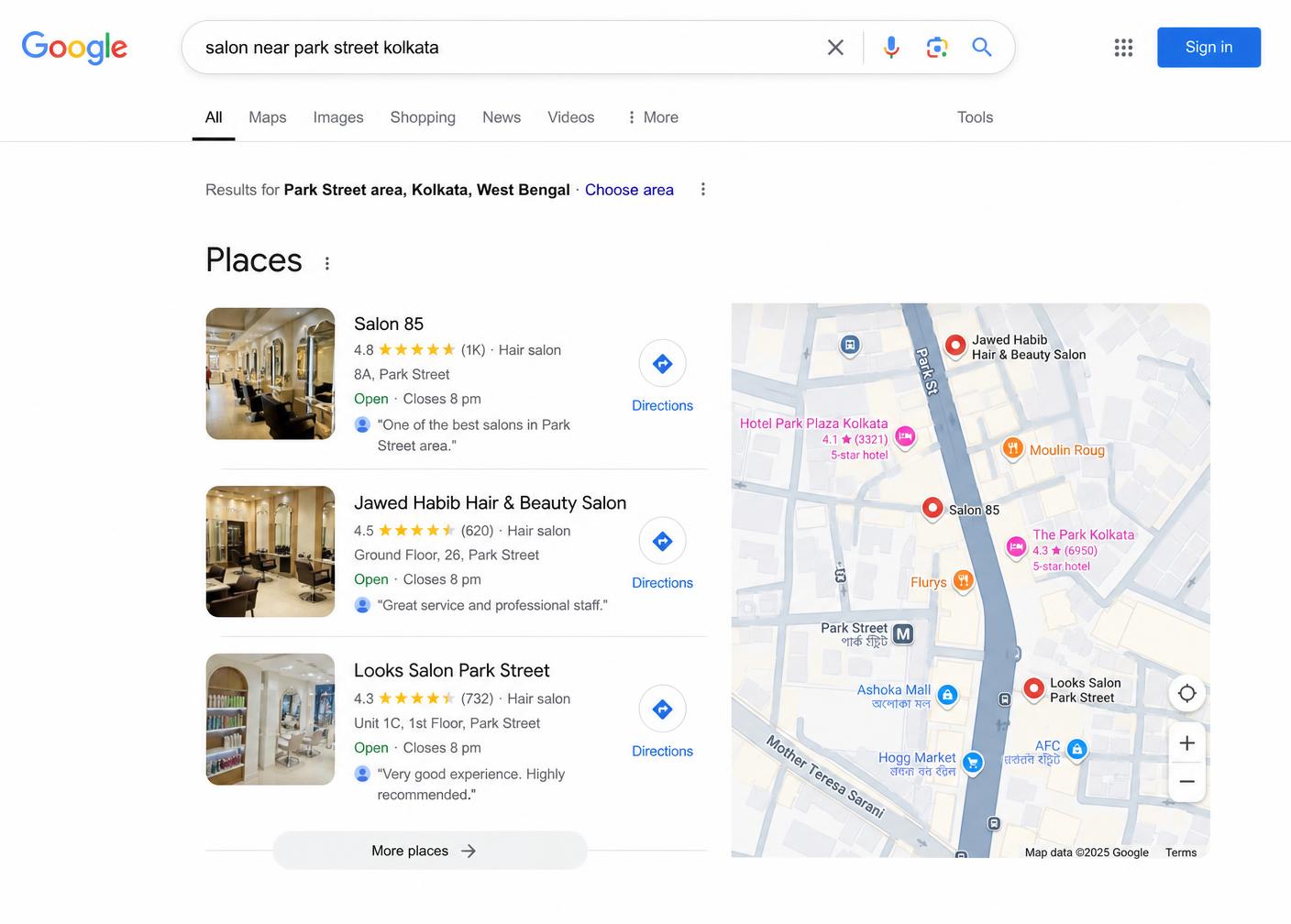 Google Local Search Dominance